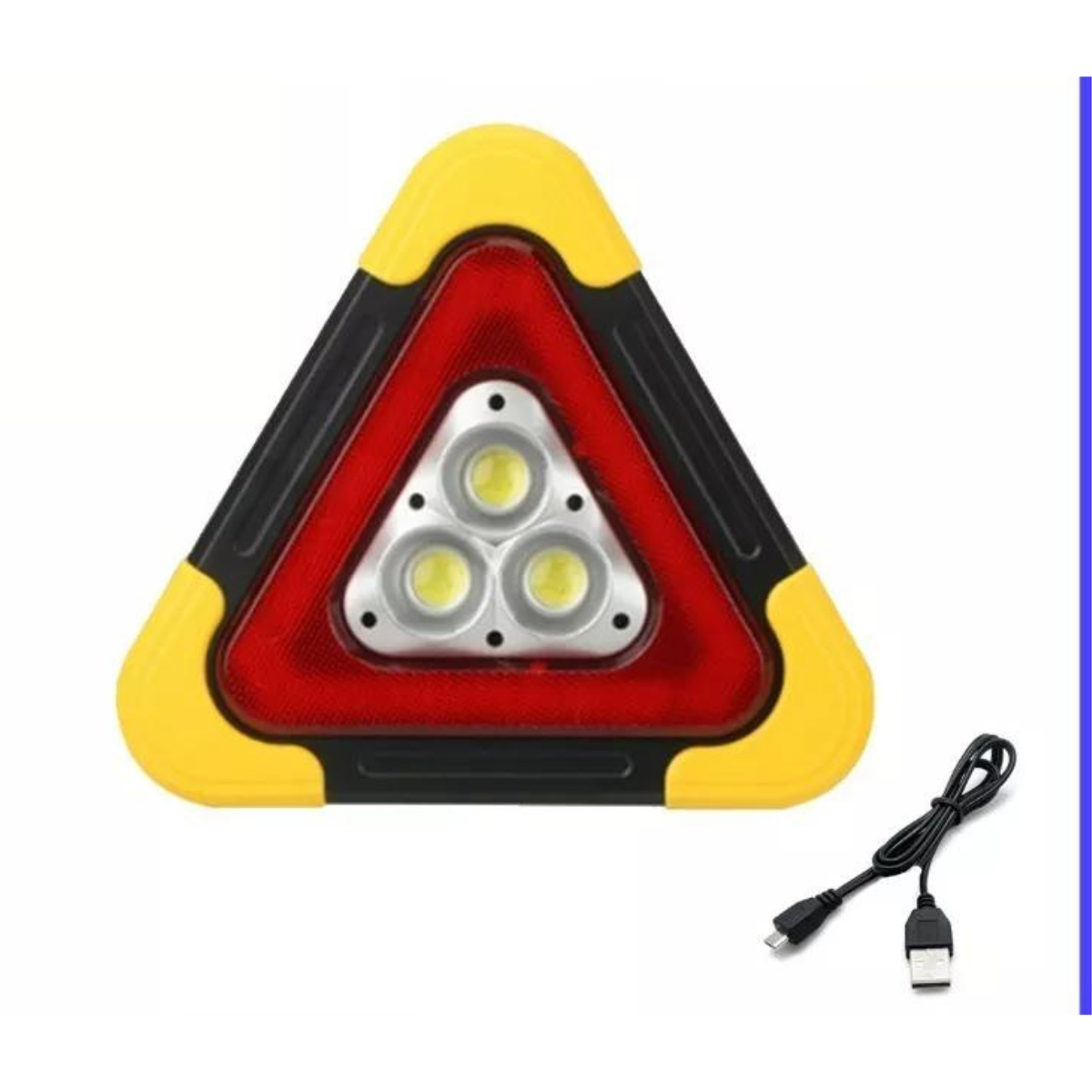 3 focos linterna LED Triángulo Seguridad