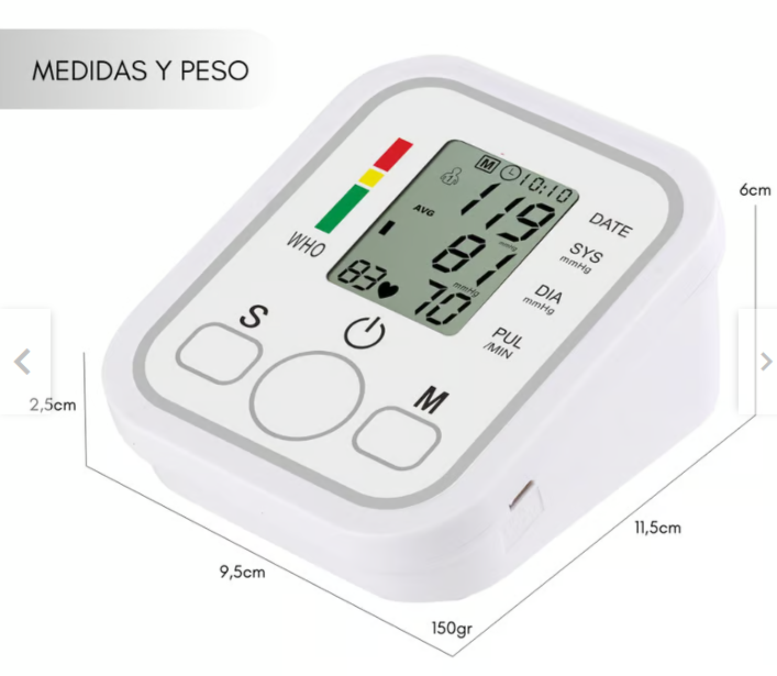TENSIOMETRO DIGITAL MEDIDOR PRESION
